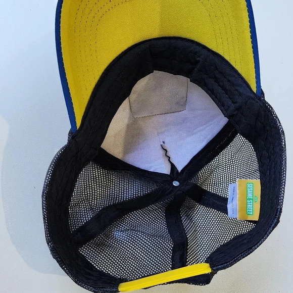SESAME STREET Big B. Bird Hat Foam Adjustable Blue Black Mesh Audult OS - Picture 12 of 13